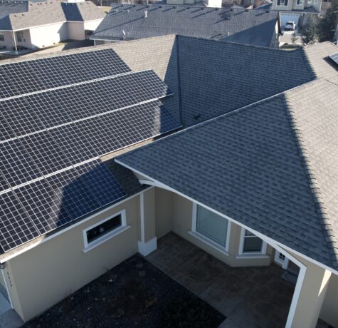 Alpine Roofing Installing GAF HDZ Weathered Wood and Solar Panels on Opal Court West Richland, Washington 99353