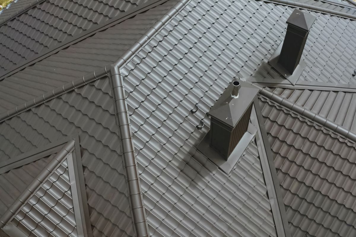 Corrugated metal roof and metal roofing