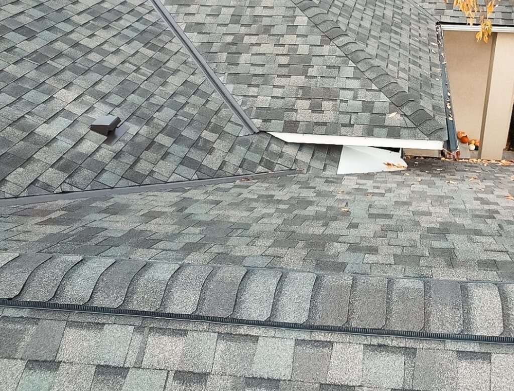 Close-up of shingles on a roof