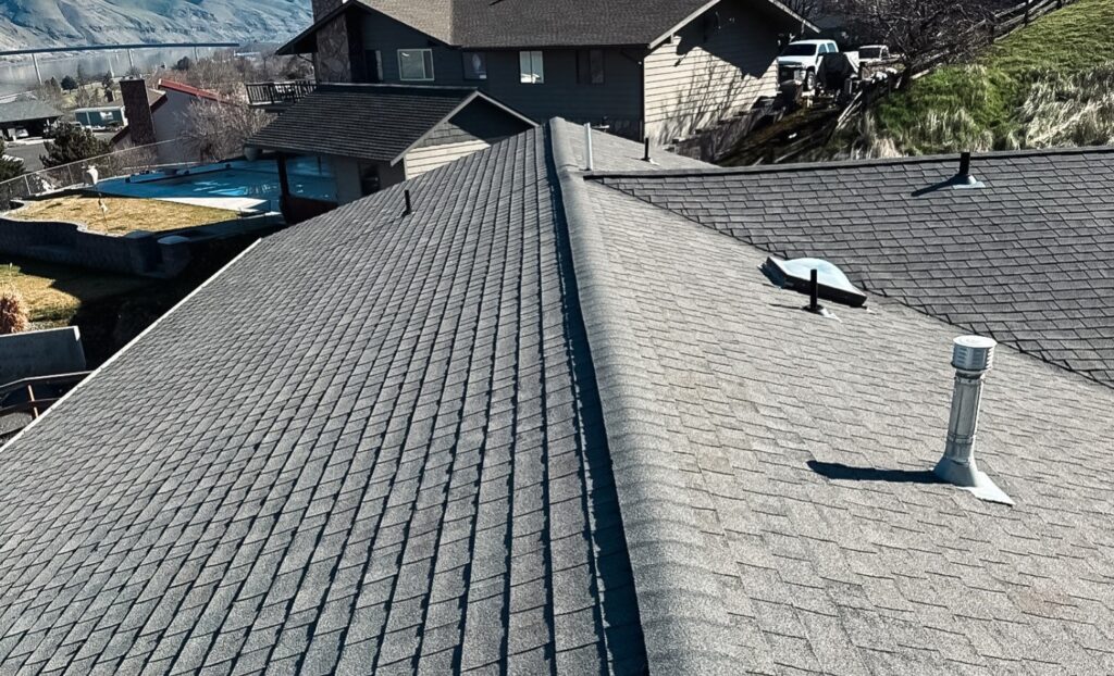 Close-up of a shingle roof