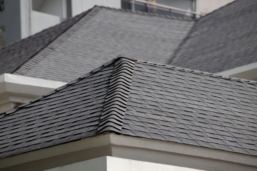 ridge cap shingles light grey roof