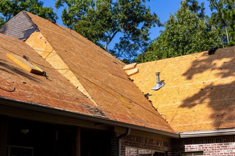 should i stay home during roof replacement wood tables