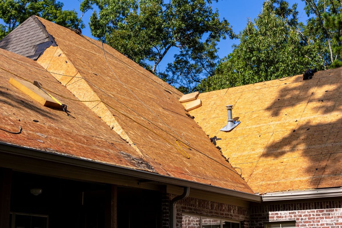 should i stay home during roof replacement wood tables