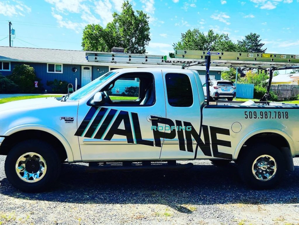 Alpine roofing truck