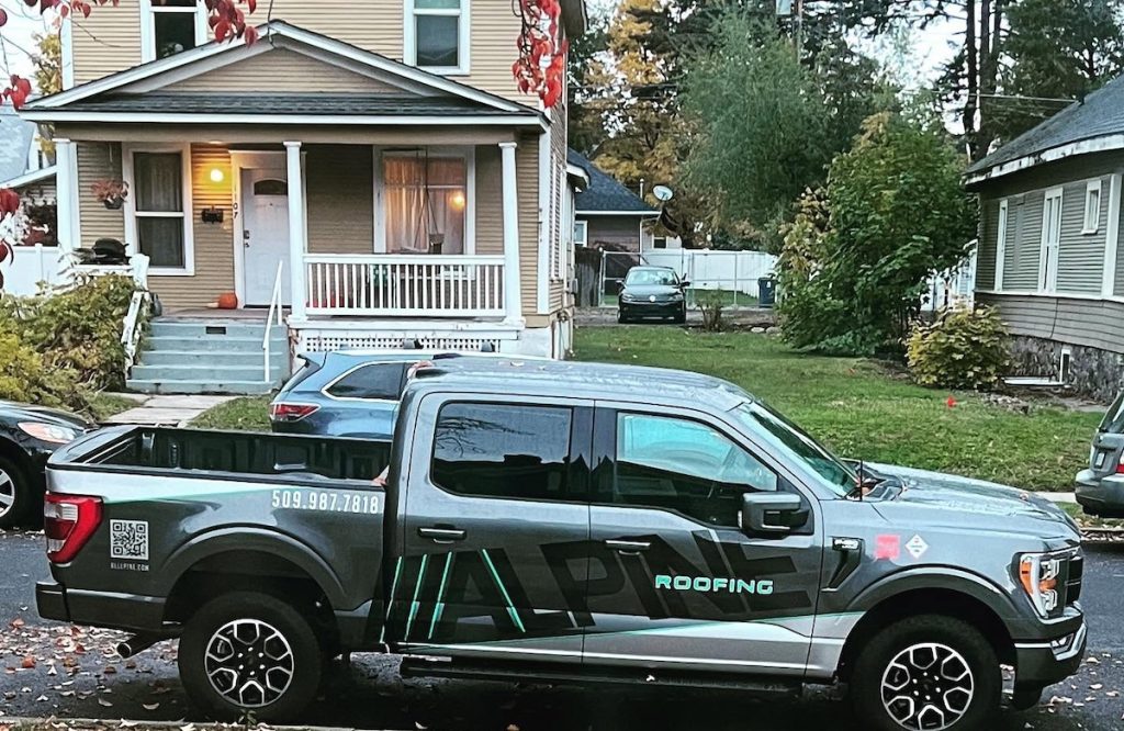 Alpine roofing truck