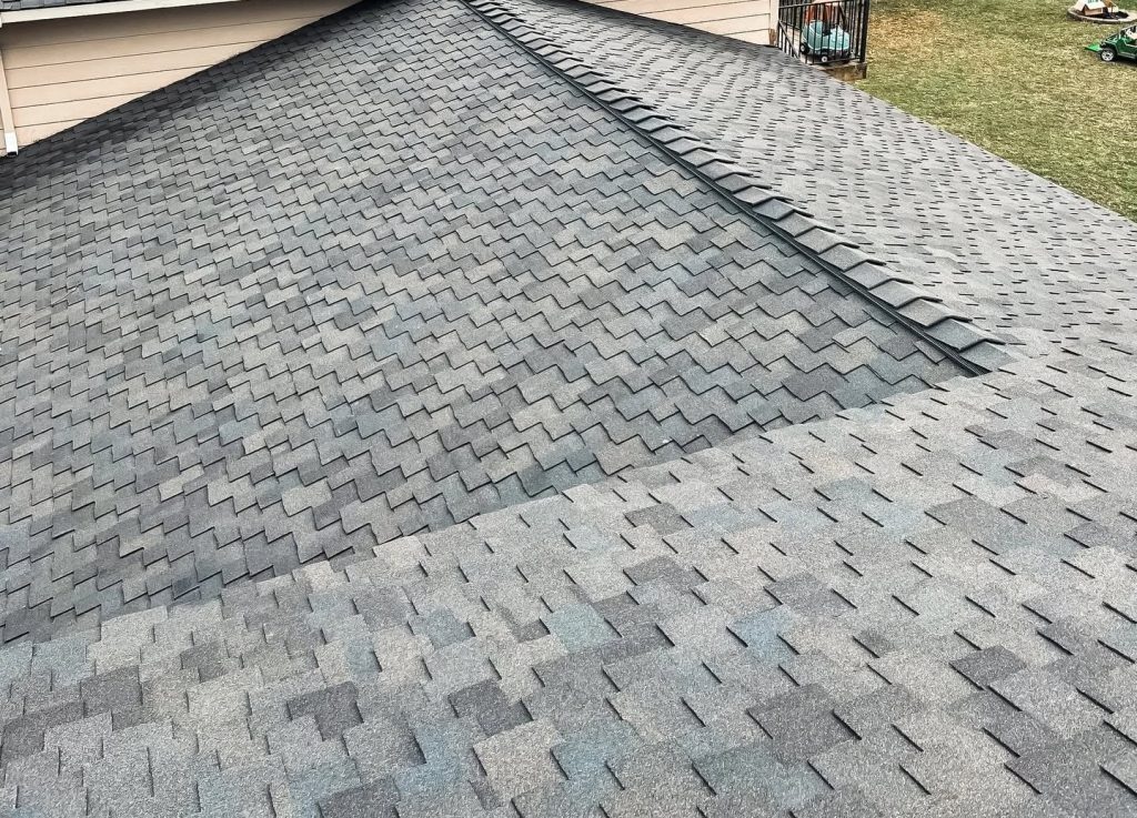 Alpine Roofing installed new shingles on a roof