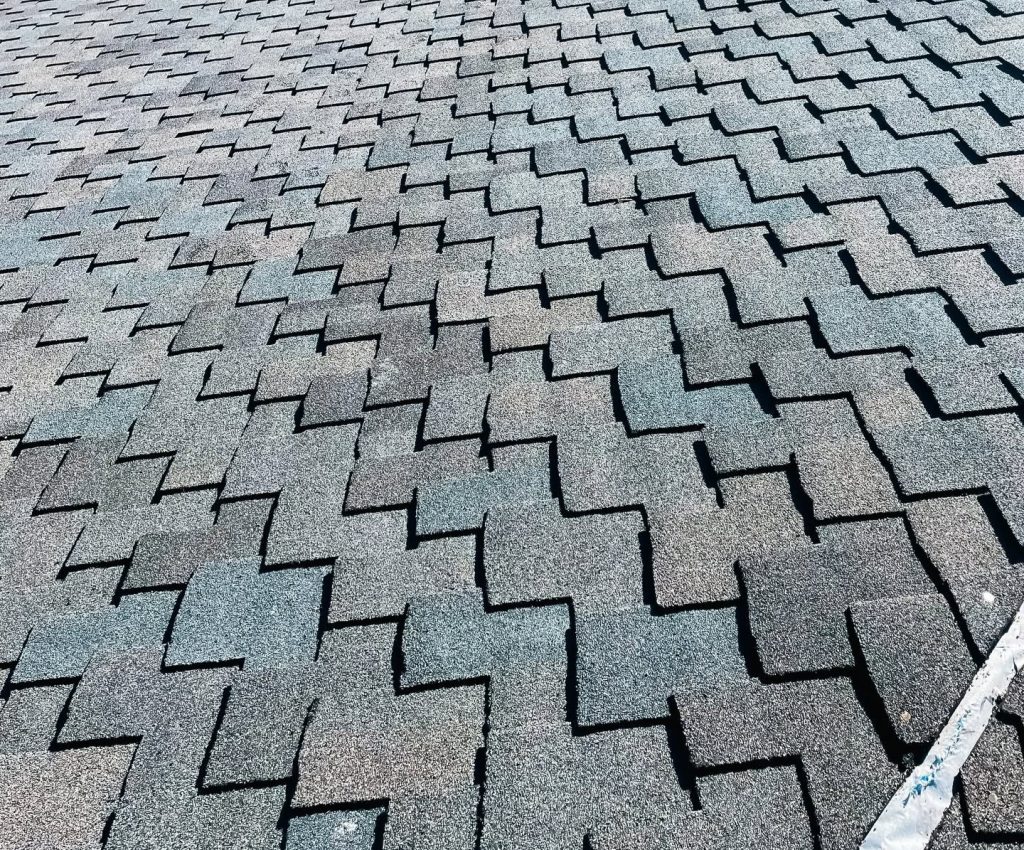 Close-up on a new roof