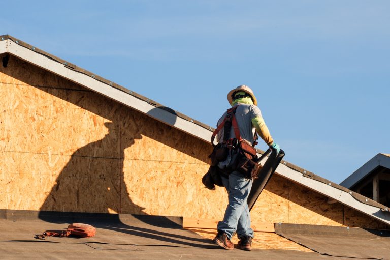 Roofing worker