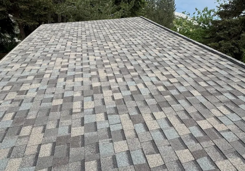 Grey shingle roof