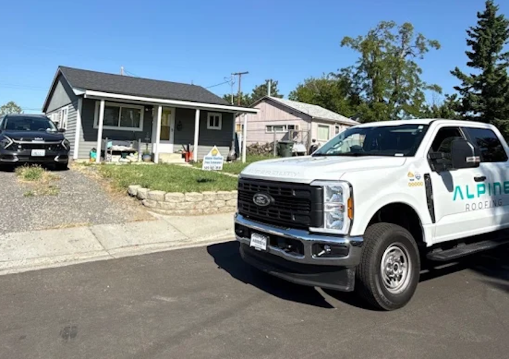 Alpine roofing truck